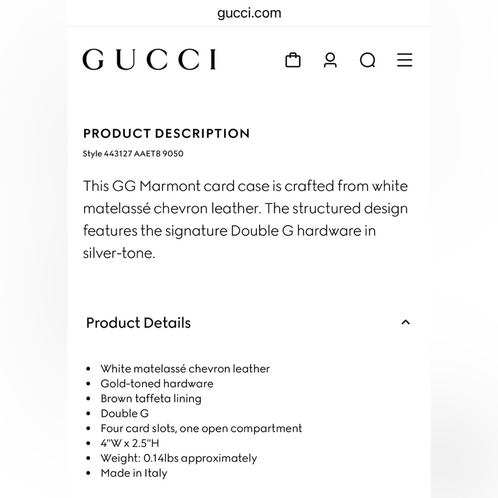 Gucci GG Marmont Card Case - NWT
Box, Bag, Dust Bag, Cards, & Ribbon included - Picture 14 of 15